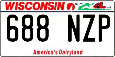WI license plate 688NZP