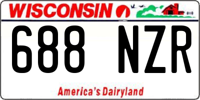 WI license plate 688NZR
