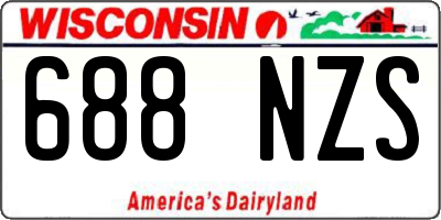 WI license plate 688NZS