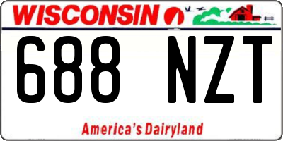 WI license plate 688NZT