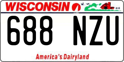WI license plate 688NZU