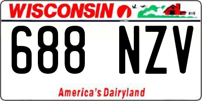 WI license plate 688NZV