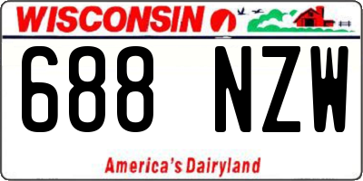 WI license plate 688NZW