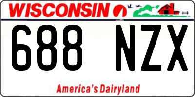 WI license plate 688NZX