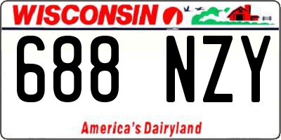 WI license plate 688NZY