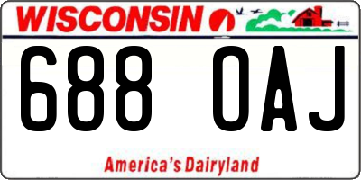 WI license plate 688OAJ