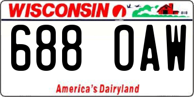WI license plate 688OAW