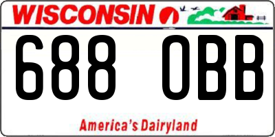WI license plate 688OBB