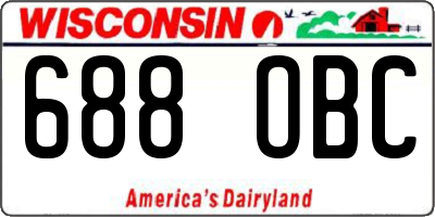 WI license plate 688OBC