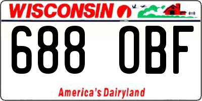 WI license plate 688OBF
