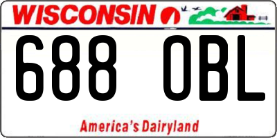 WI license plate 688OBL