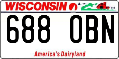 WI license plate 688OBN