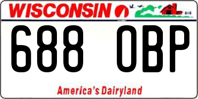 WI license plate 688OBP