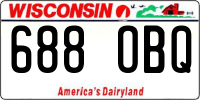 WI license plate 688OBQ