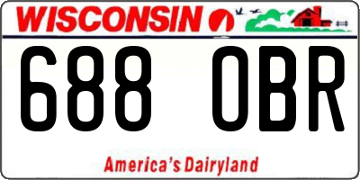 WI license plate 688OBR