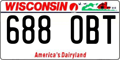 WI license plate 688OBT