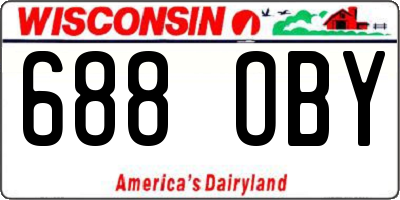 WI license plate 688OBY