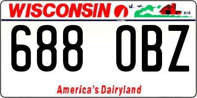 WI license plate 688OBZ