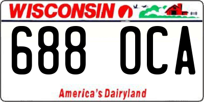 WI license plate 688OCA