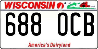WI license plate 688OCB