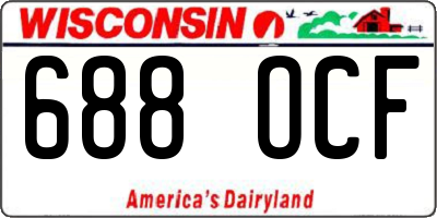 WI license plate 688OCF