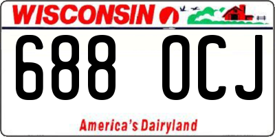 WI license plate 688OCJ