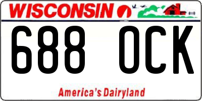 WI license plate 688OCK