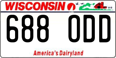 WI license plate 688ODD