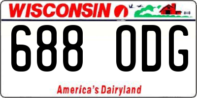 WI license plate 688ODG