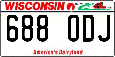 WI license plate 688ODJ