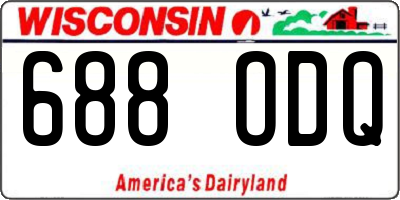 WI license plate 688ODQ