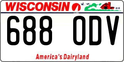 WI license plate 688ODV