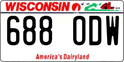 WI license plate 688ODW