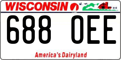 WI license plate 688OEE