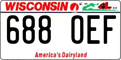 WI license plate 688OEF
