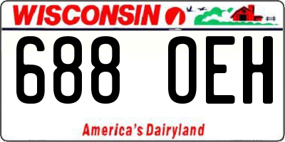 WI license plate 688OEH