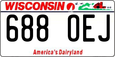 WI license plate 688OEJ
