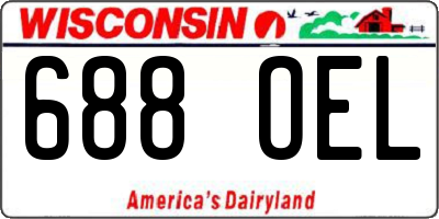 WI license plate 688OEL
