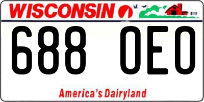 WI license plate 688OEO