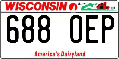 WI license plate 688OEP