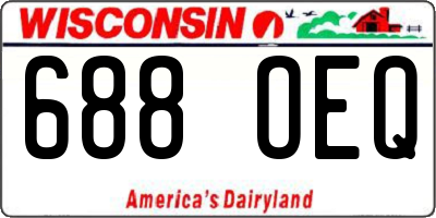 WI license plate 688OEQ