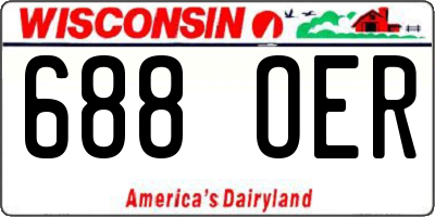 WI license plate 688OER