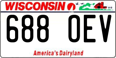 WI license plate 688OEV