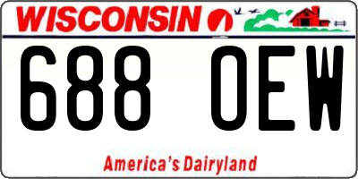 WI license plate 688OEW