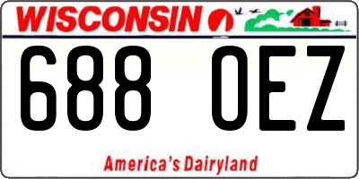 WI license plate 688OEZ