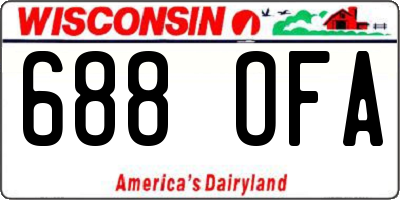 WI license plate 688OFA