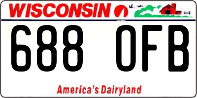 WI license plate 688OFB