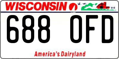 WI license plate 688OFD