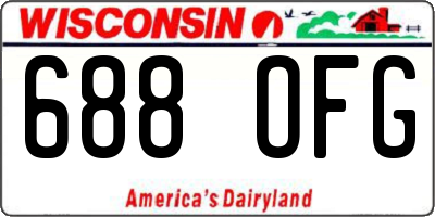 WI license plate 688OFG