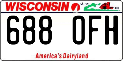 WI license plate 688OFH